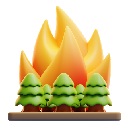 FOREST FIRE  3D Icon
