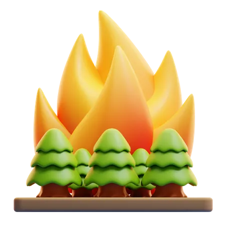 FOREST FIRE  3D Icon