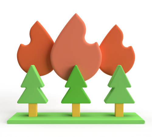 Forest Fire  3D Icon