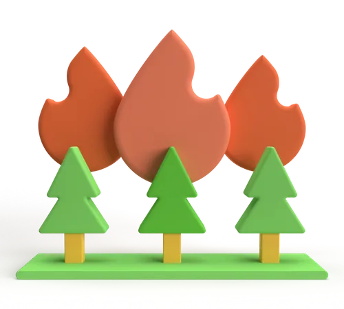 Forest Fire  3D Icon