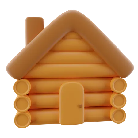 Forest Hut  3D Icon
