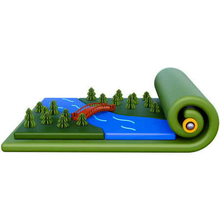 Forest Map  3D Icon