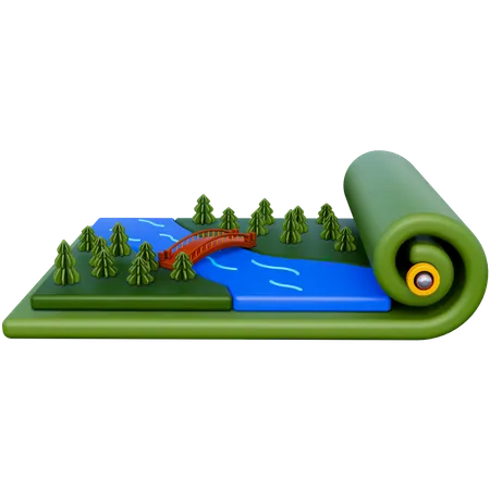 Forest Map  3D Icon