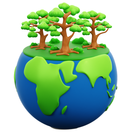 Forest On Earth  3D Icon
