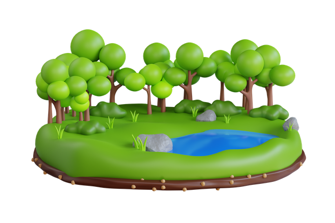 Forêt  3D Icon