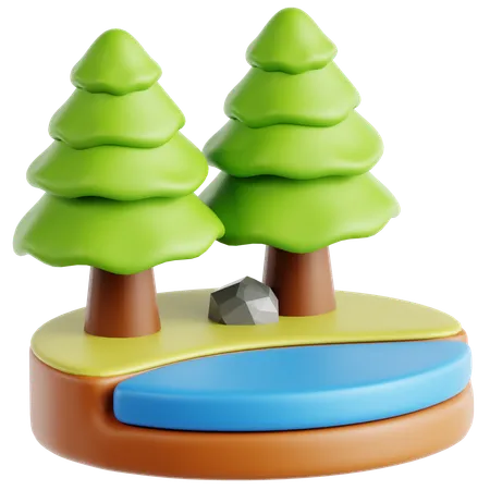 Forêt  3D Icon