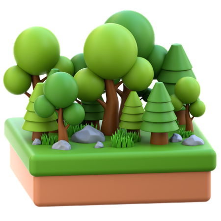 Forêt  3D Icon