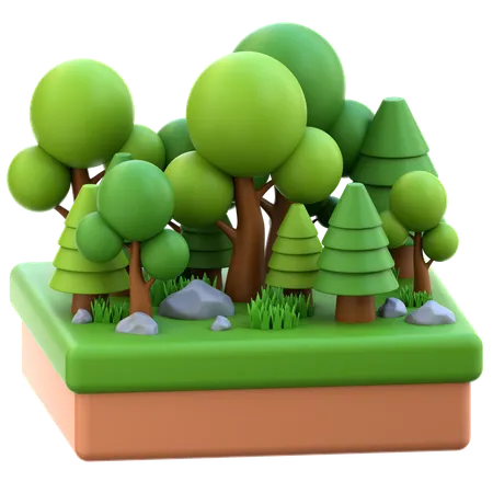 Forêt  3D Icon
