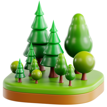 Forêt  3D Icon