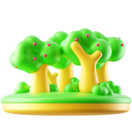 Forêt  3D Icon