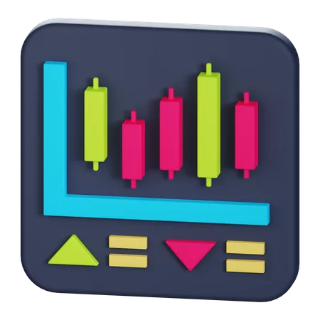 Forex Chart  3D Illustration