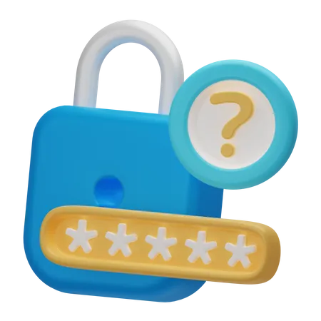 Forget Password  3D Icon