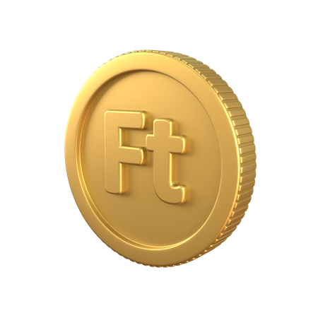 Forint Gold Coin  3D Icon