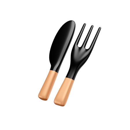 Fork and knife  3D Icon