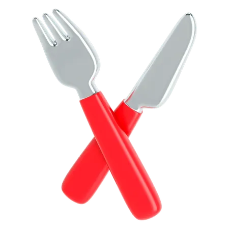 Fork and knife  3D Icon