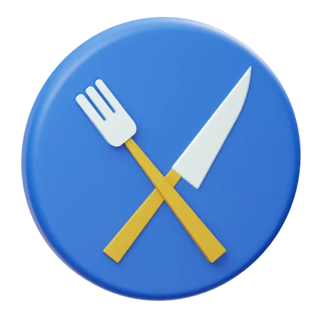 Fork And Knife  3D Illustration