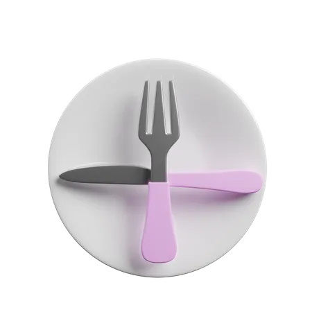 3 D Illustration Of Sign Language With Cutlery Concept Ready For The Next Menu 3D Illustration