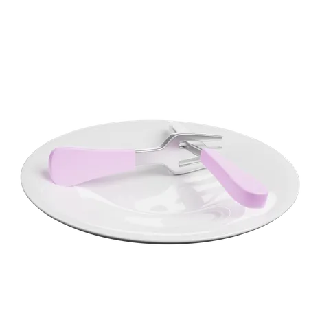3 D Illustration Of Sign Language With Cutlery Concept Like Not Do 3D Illustration