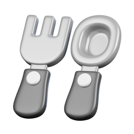 Fork and Spoon  3D Icon