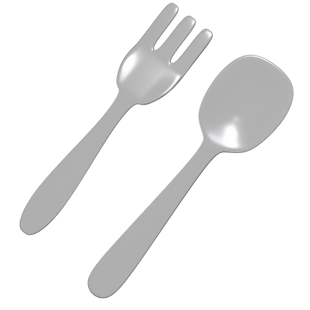 Fork And Spoon  3D Icon