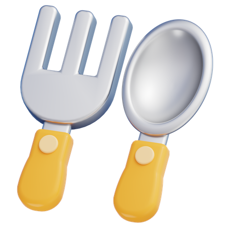 Fork And Spoon  3D Icon