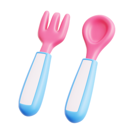 Fork And Spoon  3D Icon