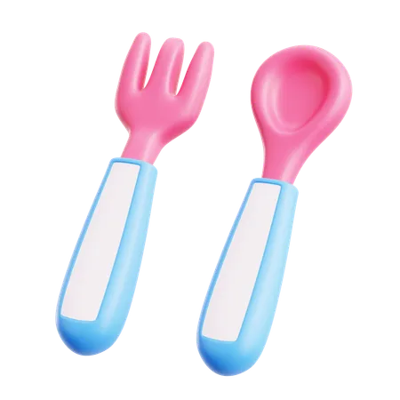 Fork And Spoon  3D Icon