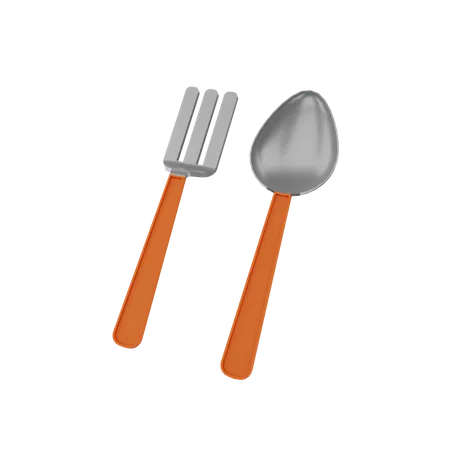 Fork And Spoon  3D Icon