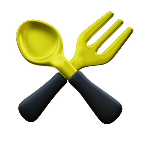 Fork And Spoon  3D Icon