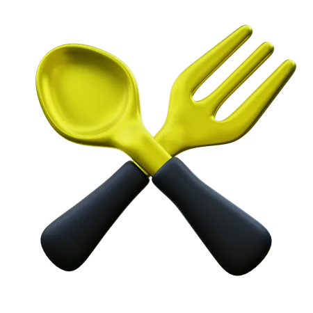 Fork And Spoon  3D Icon