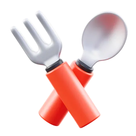 Fork And Spoon  3D Icon