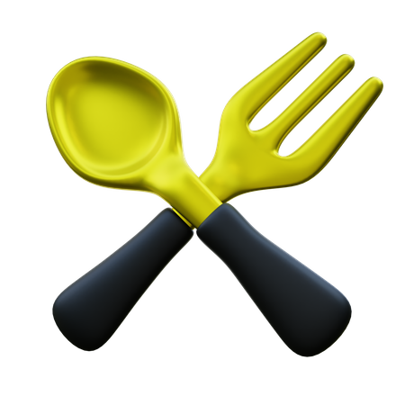 Fork And Spoon  3D Icon