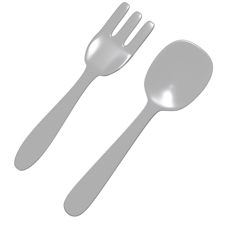 Fork And Spoon  3D Icon
