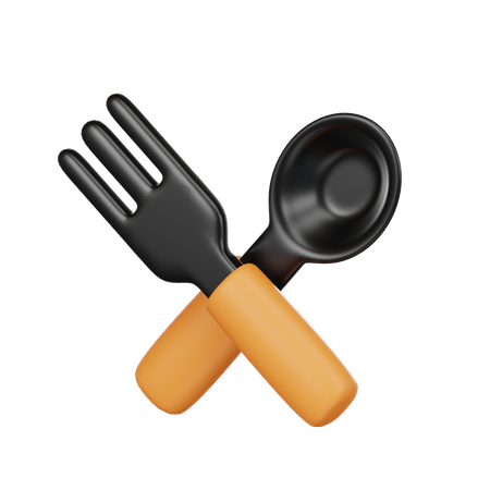 Fork And Spoon  3D Icon