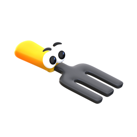 Fork Cartoon  3D Icon