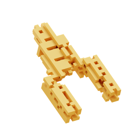 Fork Cell Fracture  3D Icon