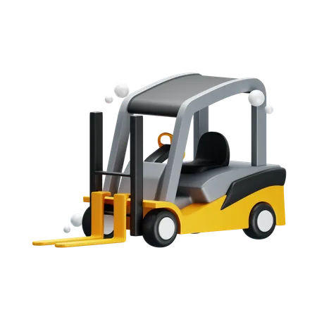 Forklift 3 D Illustration 3D Icon