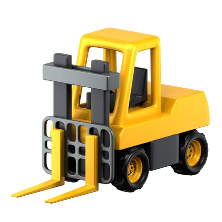 Forklift 3 D Construction Vehicles Icon 3D Icon