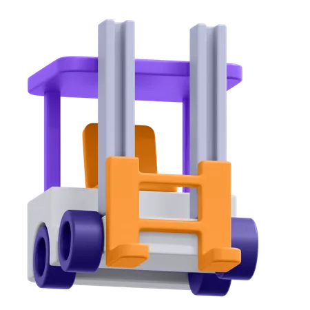 An Icon Of Forklift In 3 D Format 3D Icon