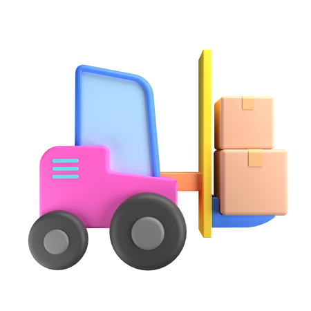 Forklift  3D Illustration