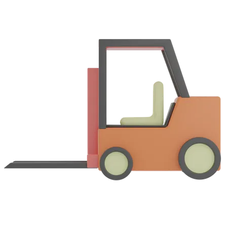 Forklift  3D Illustration