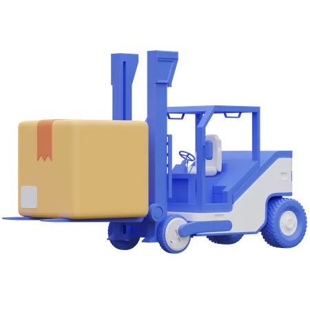 Forklift Shipping 3 D Icon Illustration 3D Icon