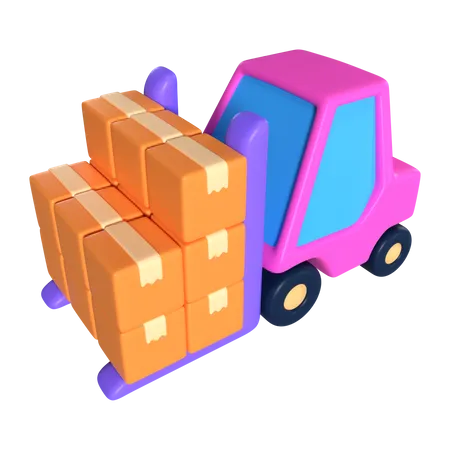 This Is Forklift 3 D Render Illustration Icon High Resolution Png File Isolated On Transparent Background Available 3 D Model File Format BLEND OBJ FBX And GLTF 3D Icon