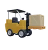 Forklift And Box