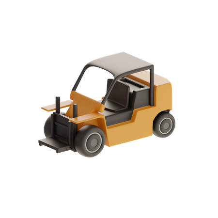 Forklift And Boxes  3D Icon