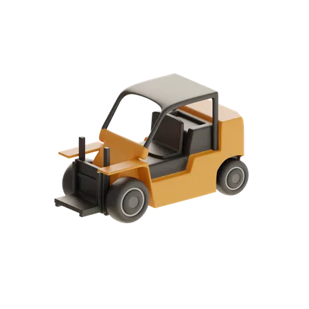 Forklift And Boxes  3D Icon