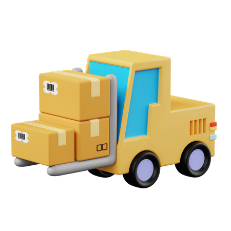 Forklift Holding Box  3D Icon