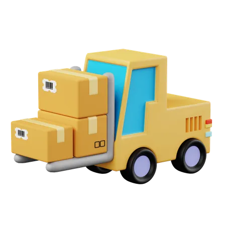 Forklift Holding Box  3D Icon