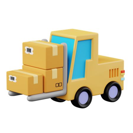 Forklift Holding Box  3D Icon