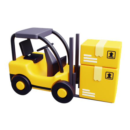 Forklift Logistic 3D Icon